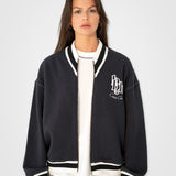 BLUE VARSITY ZIP JACKET