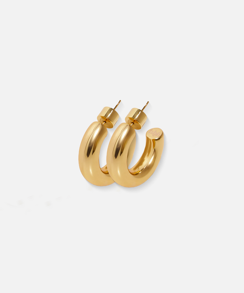 SIGNATURE HOOPS Ø25 MM GOLD PLATED