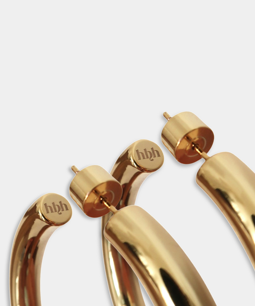 SIGNATURE HOOPS Ø 50 MM GOLD PLATED