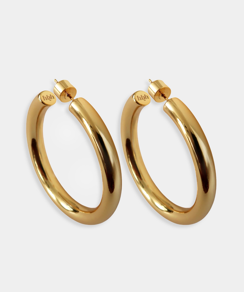 SIGNATURE HOOPS Ø 50 MM GOLD PLATED