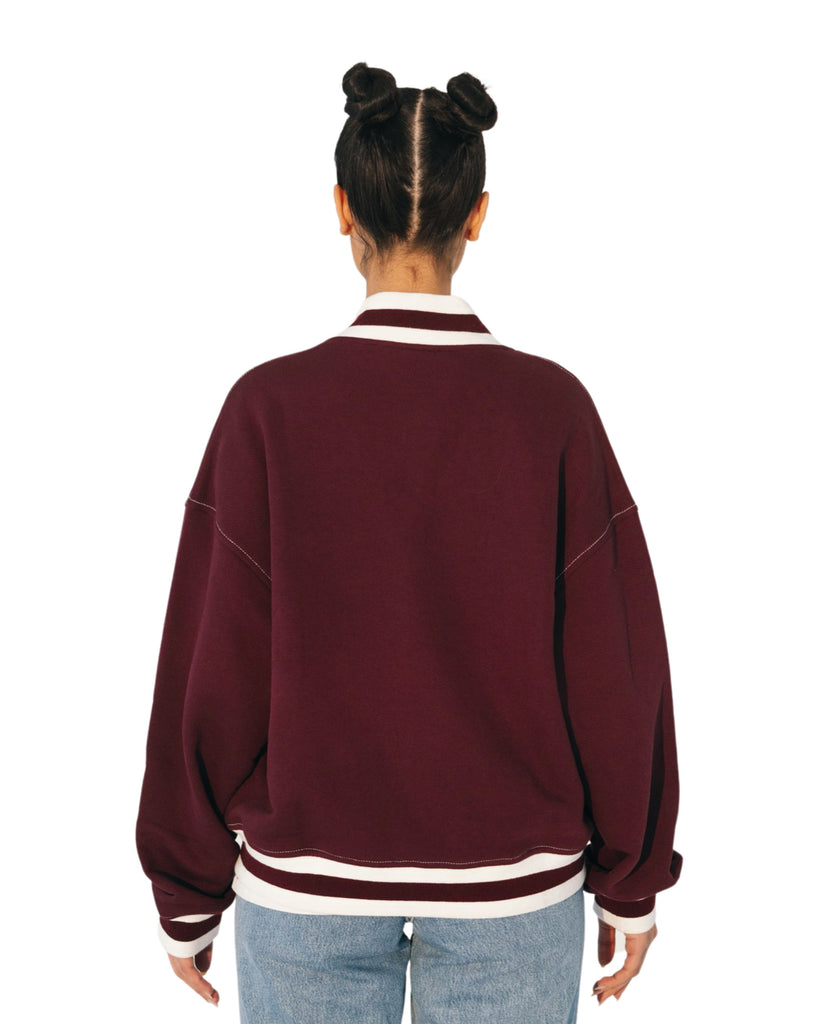 VARSITY ZIP CHERRY RED